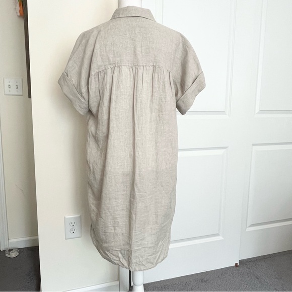 NWOT J Crew Beige 100% Linen Shirtdress - Picture 4 of 5